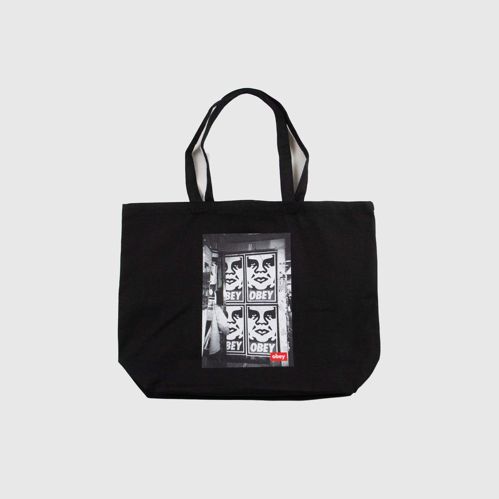 Obey Icon Photo Tote - Black - Front