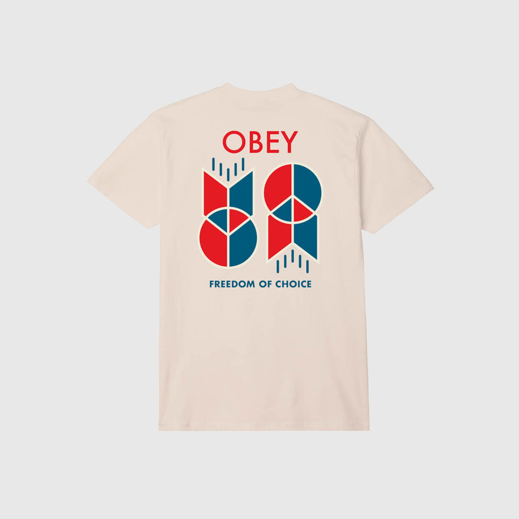 Obey Freedom Of Choice Tee - Cream - Back