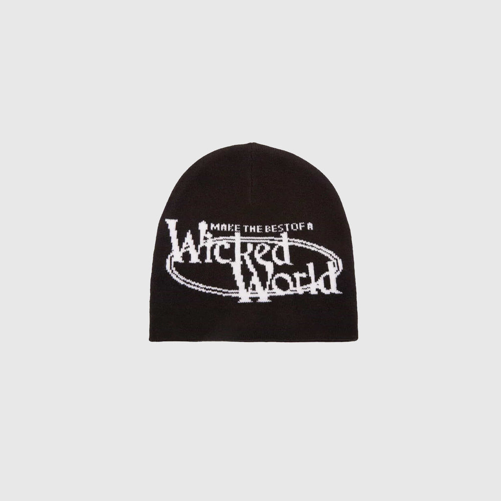 Obey Wicked World Beanie - Black - Front