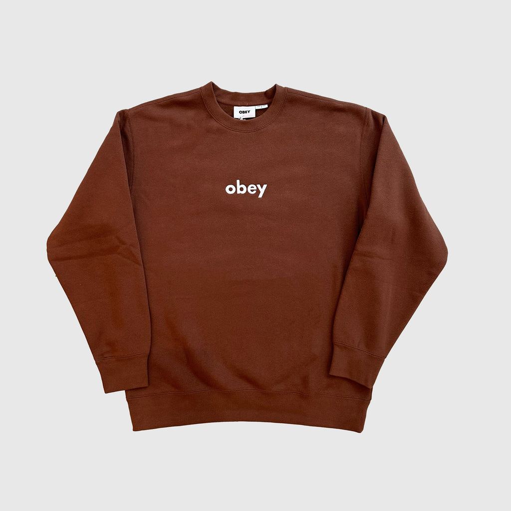 Obey Lowercase Crew - Sepia - Front