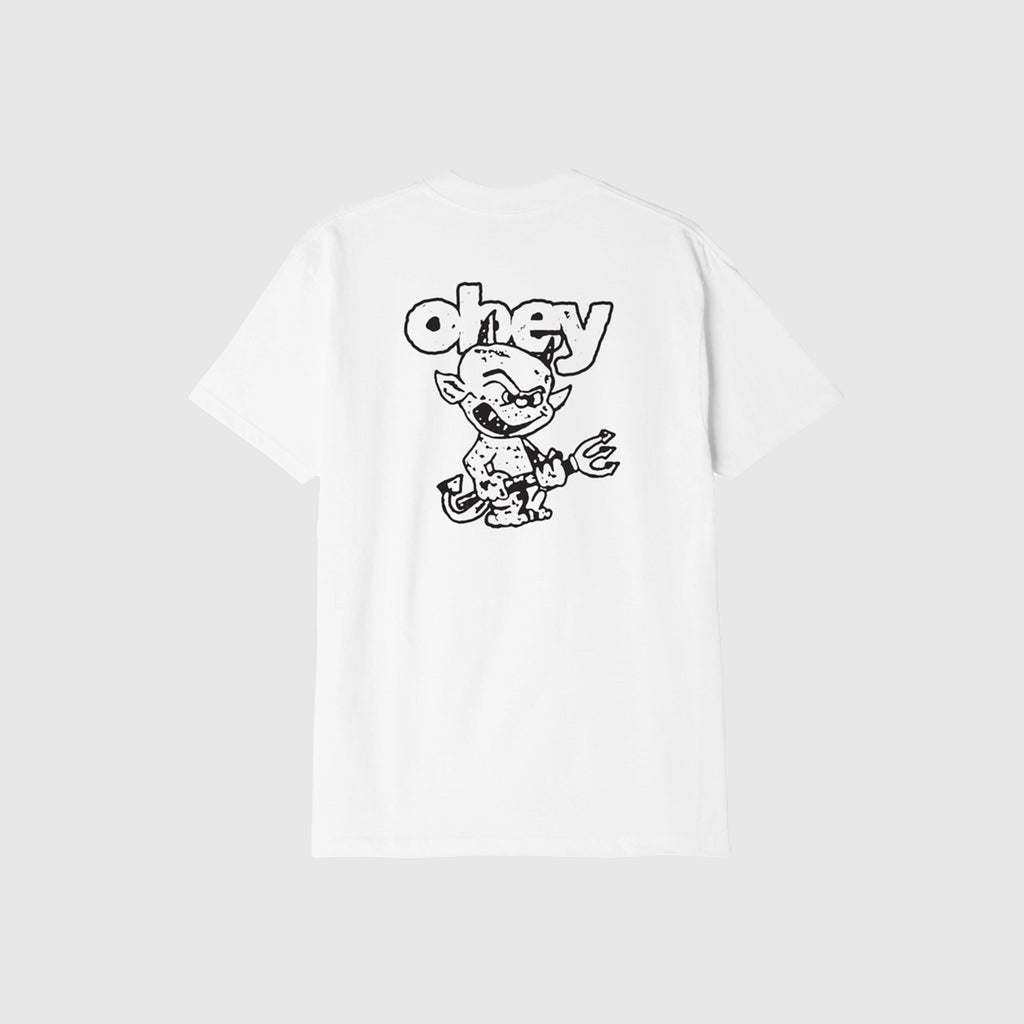 Obey Demon Tee - White - Back