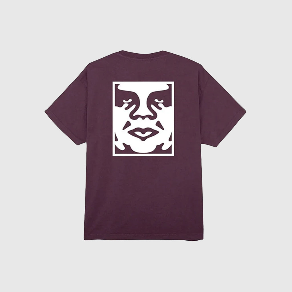 Obey Bold Icon Heavy Weight Tee - Plum Perfect - Back