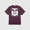 Obey Bold Icon Heavy Weight Tee - Plum Perfect - Back