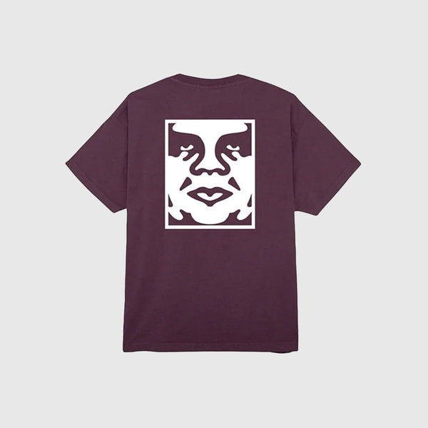 Obey Bold Icon Heavy Weight Tee - Plum Perfect - Back
