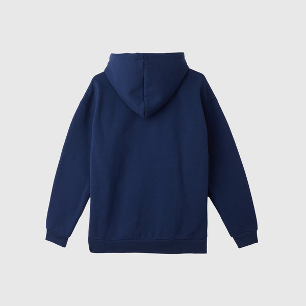 Obey Institute Extra Heavy Hood - Academy Navy - Back