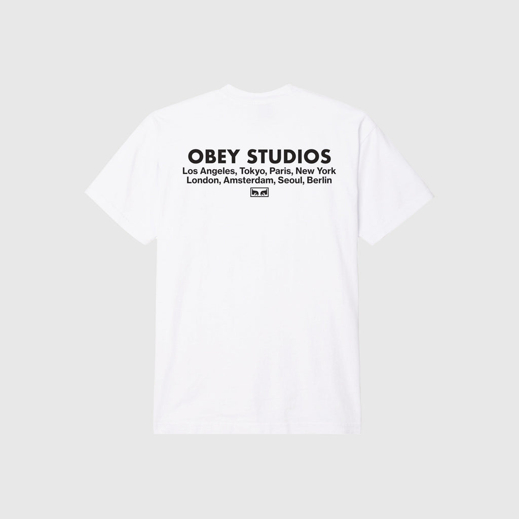 Obey Studios Eye - White - Back