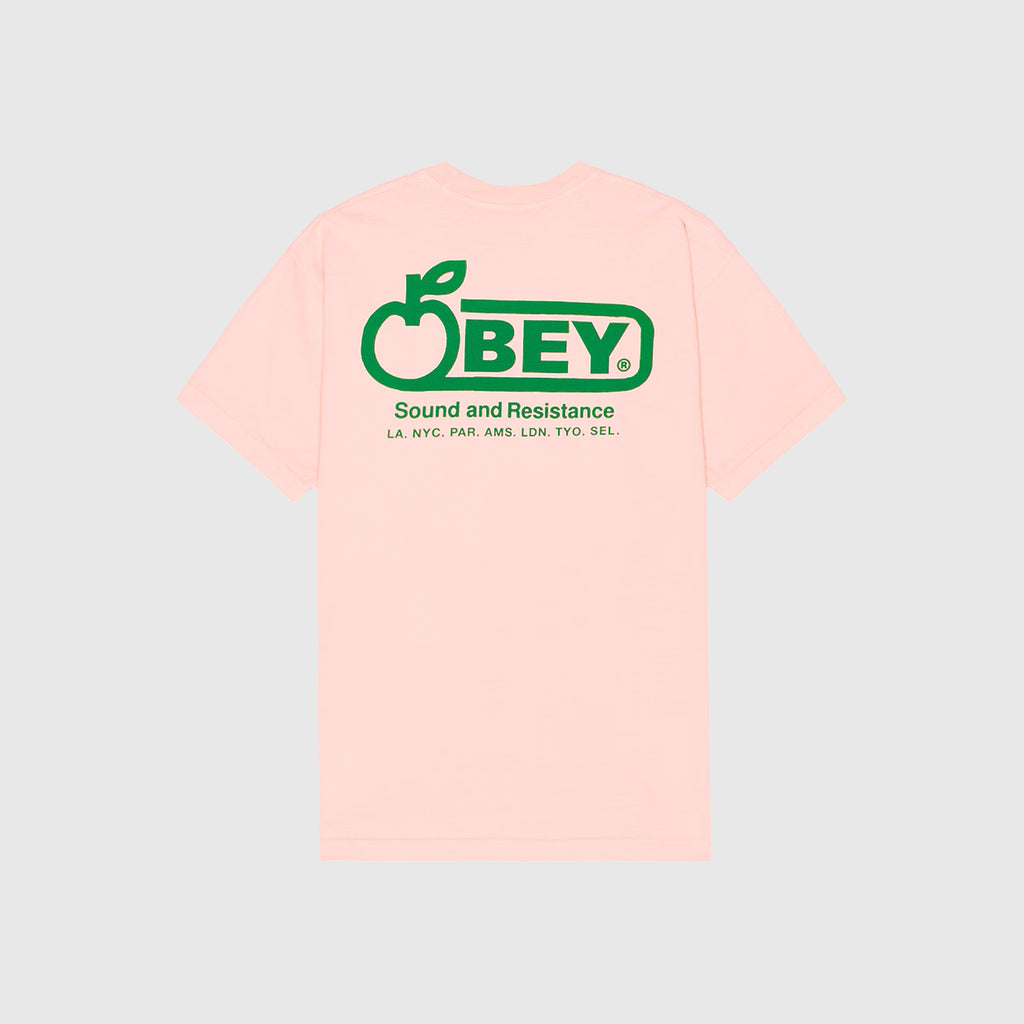 Obey Sound & Resistance Heavyweight Tee - Peach Parfait - Back