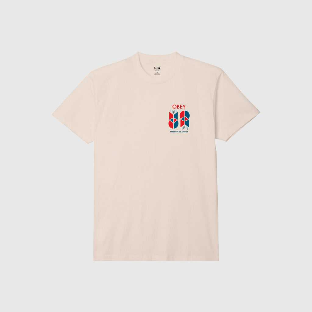 Obey Freedom Of Choice Tee - Cream - Front