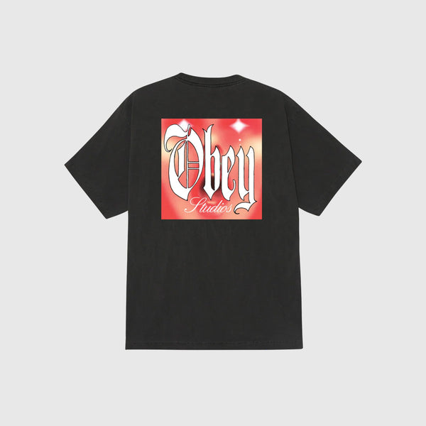 Obey Powerhouse Tee - Pigment Dusty Black - Back