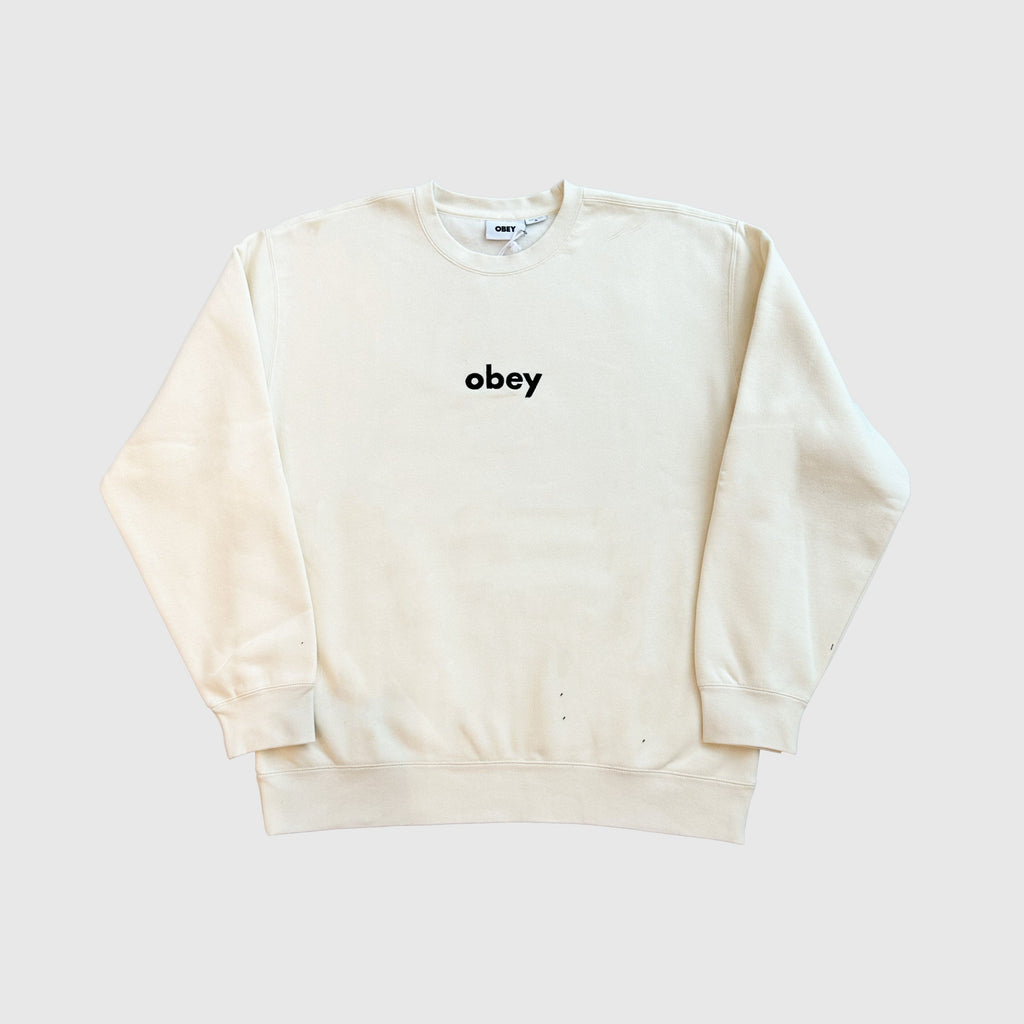 Obey Obey Lowercase Crew - Unbleached - Front