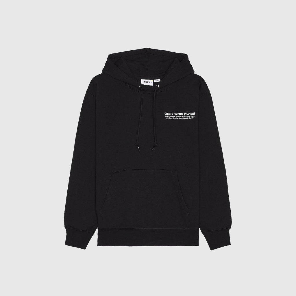 Obey Worldwide Cities Hood - Black - Front