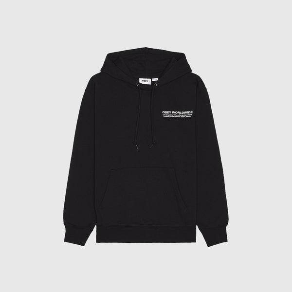 Obey Worldwide Cities Hood - Black - Front