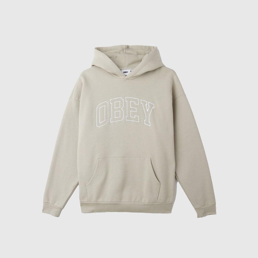 Obey Institute Extra Heavy Hood - Silver Grey - Front