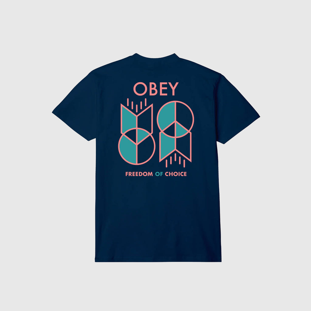 Obey Freedom Of Choice Tee - Navy - Back