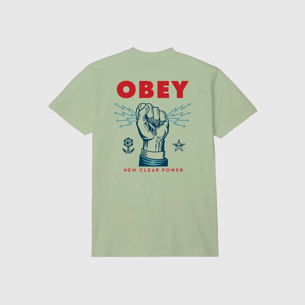 Obey New Clear Power Tee - Cucumber - Back