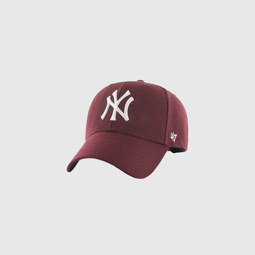 47 Brand New York Yankees MVP Snapback - Maroon - Front