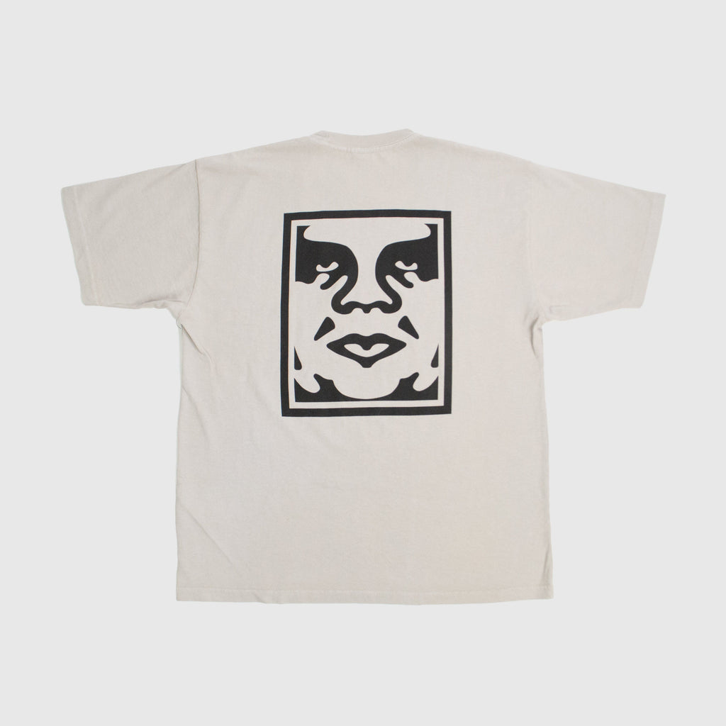 Obey Bold Icon Heavy Weight Tee - Silver Grey - Back