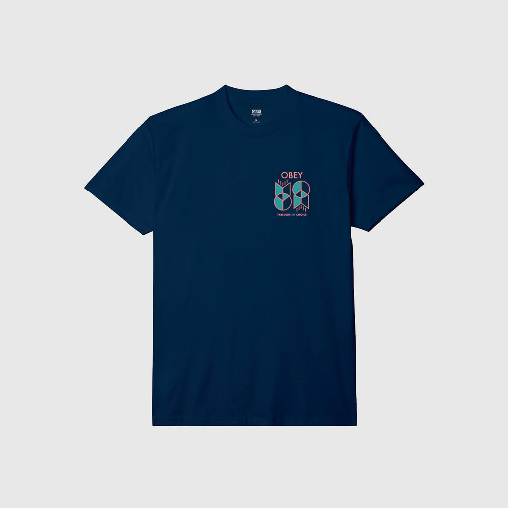 Obey Freedom Of Choice Tee - Navy - Front