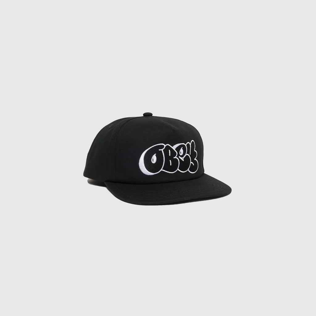 Obey Slap 5 Panel Snapback - Black - Front