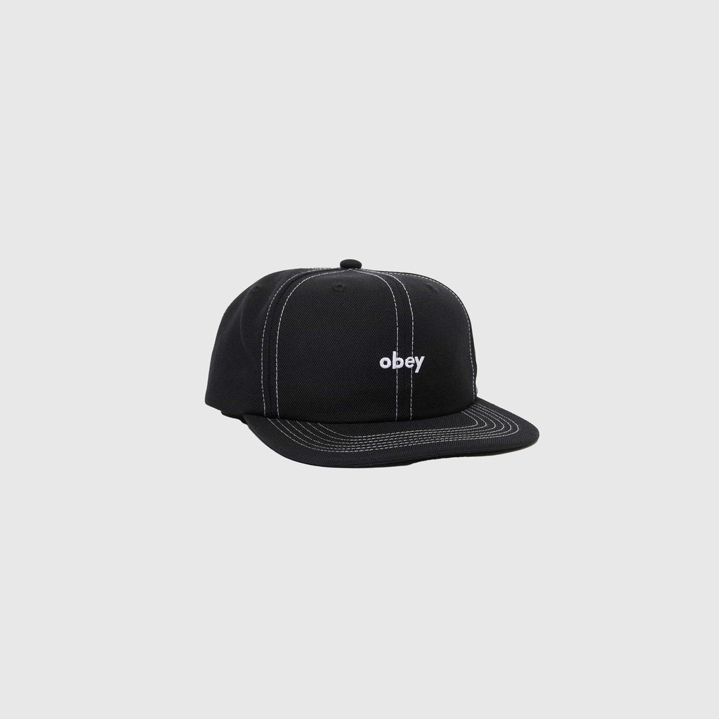 Obey Mix 6 Panel Classic Snapback - Black - Front