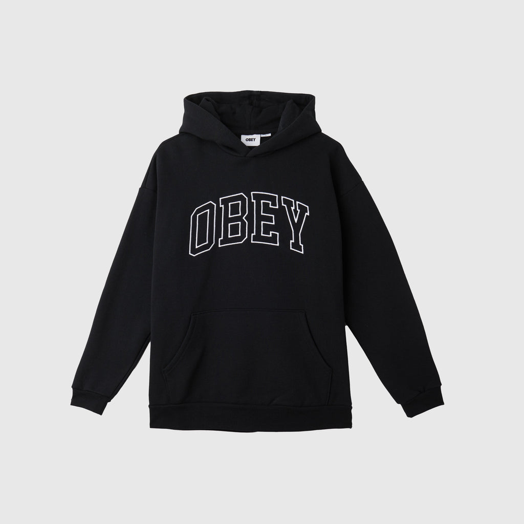 Obey Institute Extra Heavy Hood - Black - Front