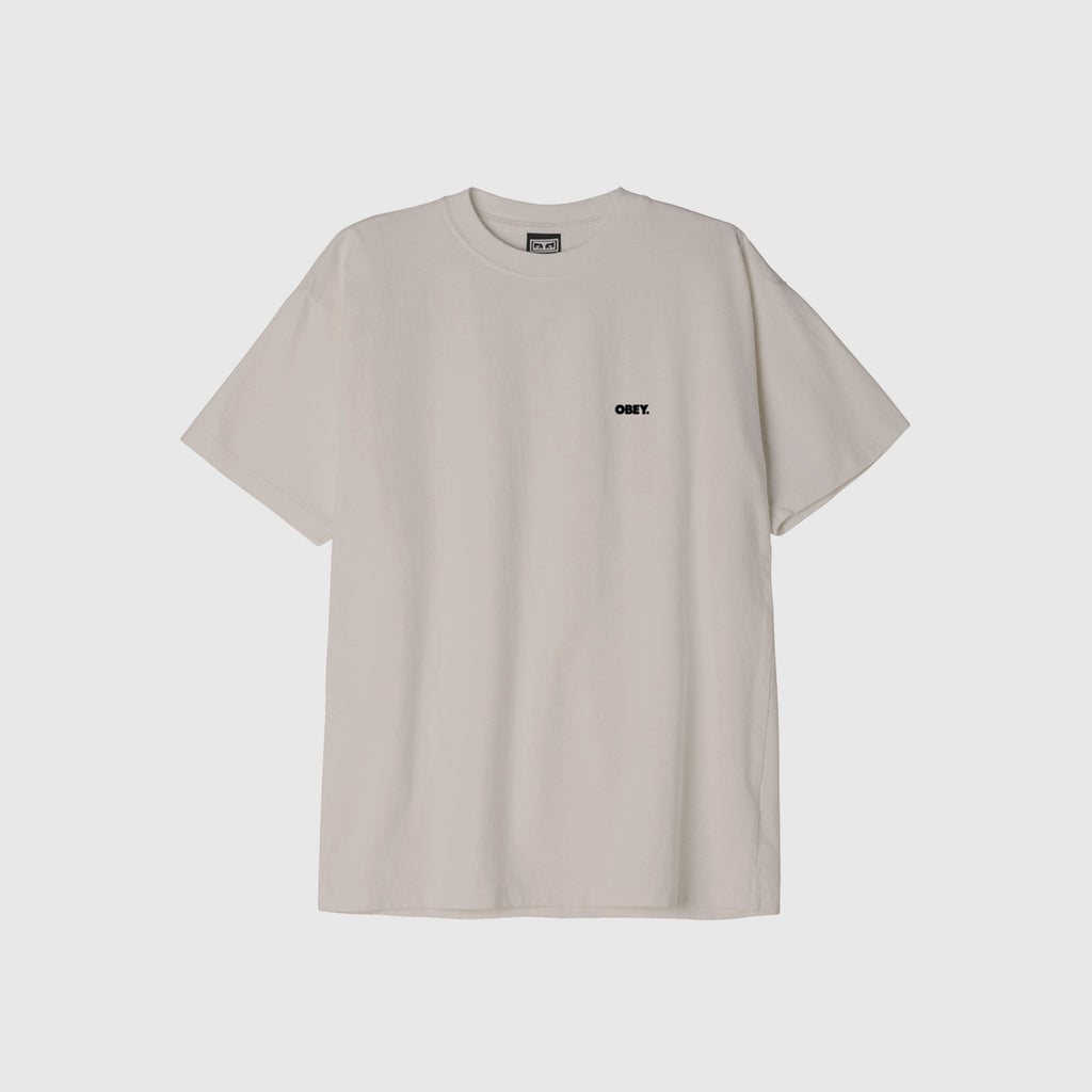 Obey Bold 3 Heavyweight Tee  - Silver Grey - Front