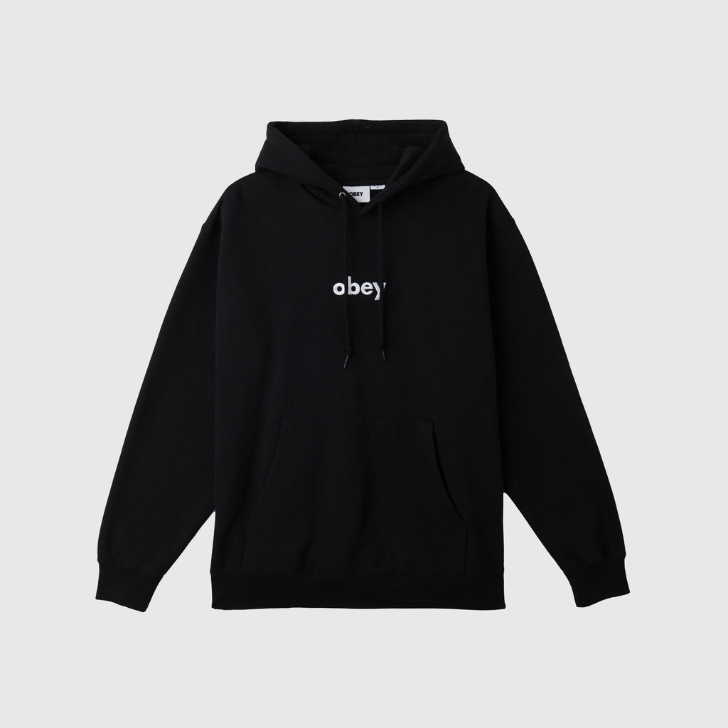Obey Lowercase Hood - Black - Front