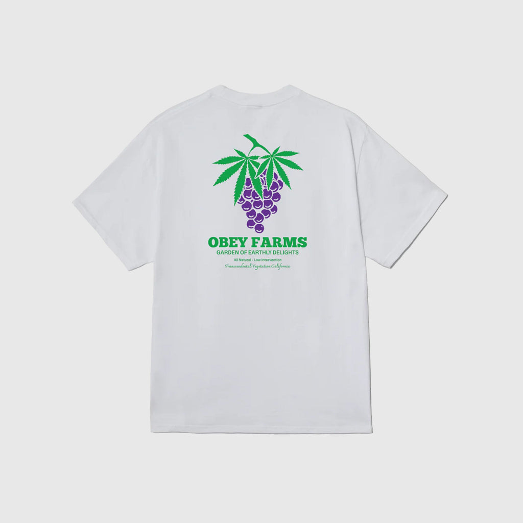 Obey Farms Tee - White - Back