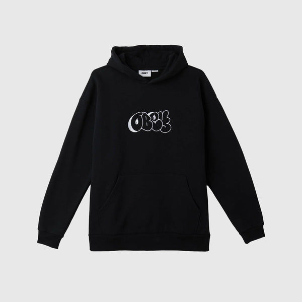 Obey Etch Extra Heavy Hood - Black - Front