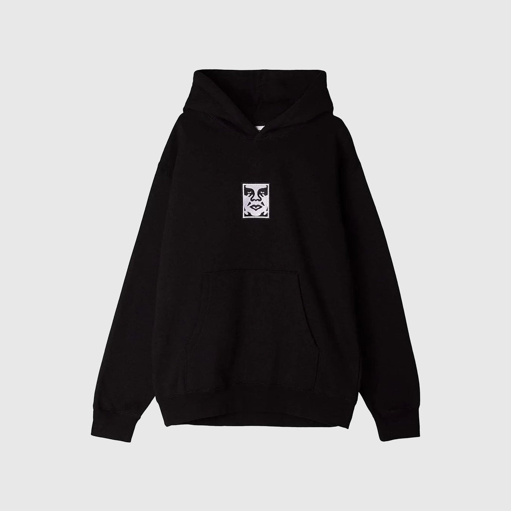 Obey Icon Extra Heavy Hood II - Black - Front