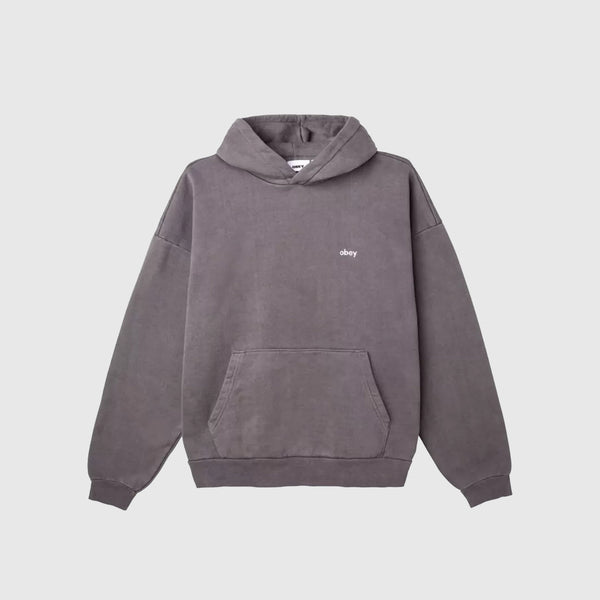 Obey Lowercase Pigment Hood - Pigment Digital Black - Front