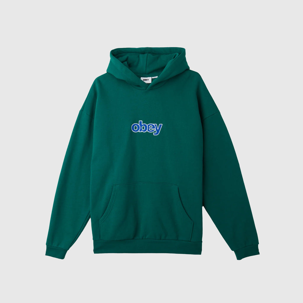 Obey Stack Extra Heavy Hood - Aventurine Green - Front