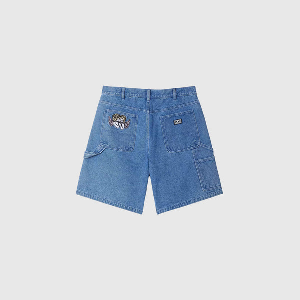 Obey Time Carpenter Denim Short - Light Indigo - Back