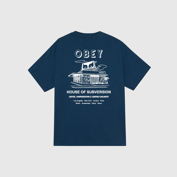 Obey SS House Of Subversion - Harbor Blue Back 