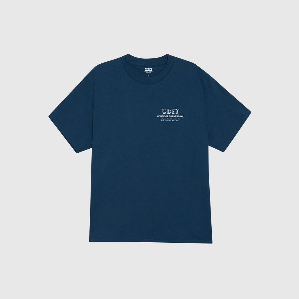 Obey SS House Of Subversion - Harbor Blue Front