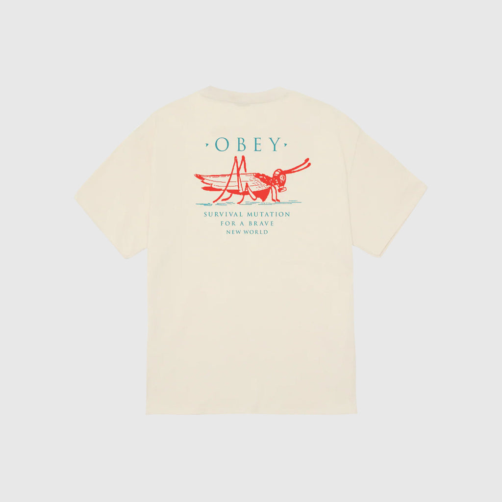 Obey SS Mutant Grasshopper Tee - Cream Back 