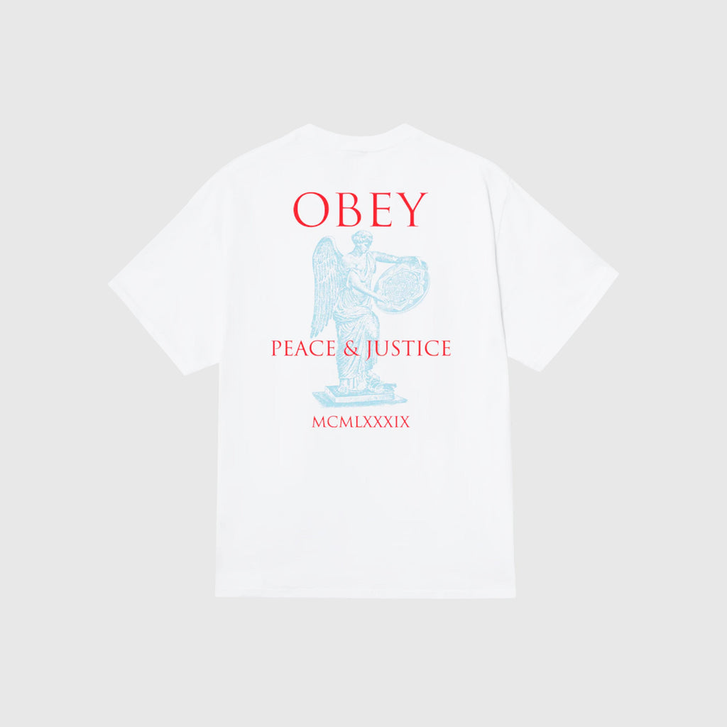 Obey SS Peace & Justice Statue Tee - White Back Print