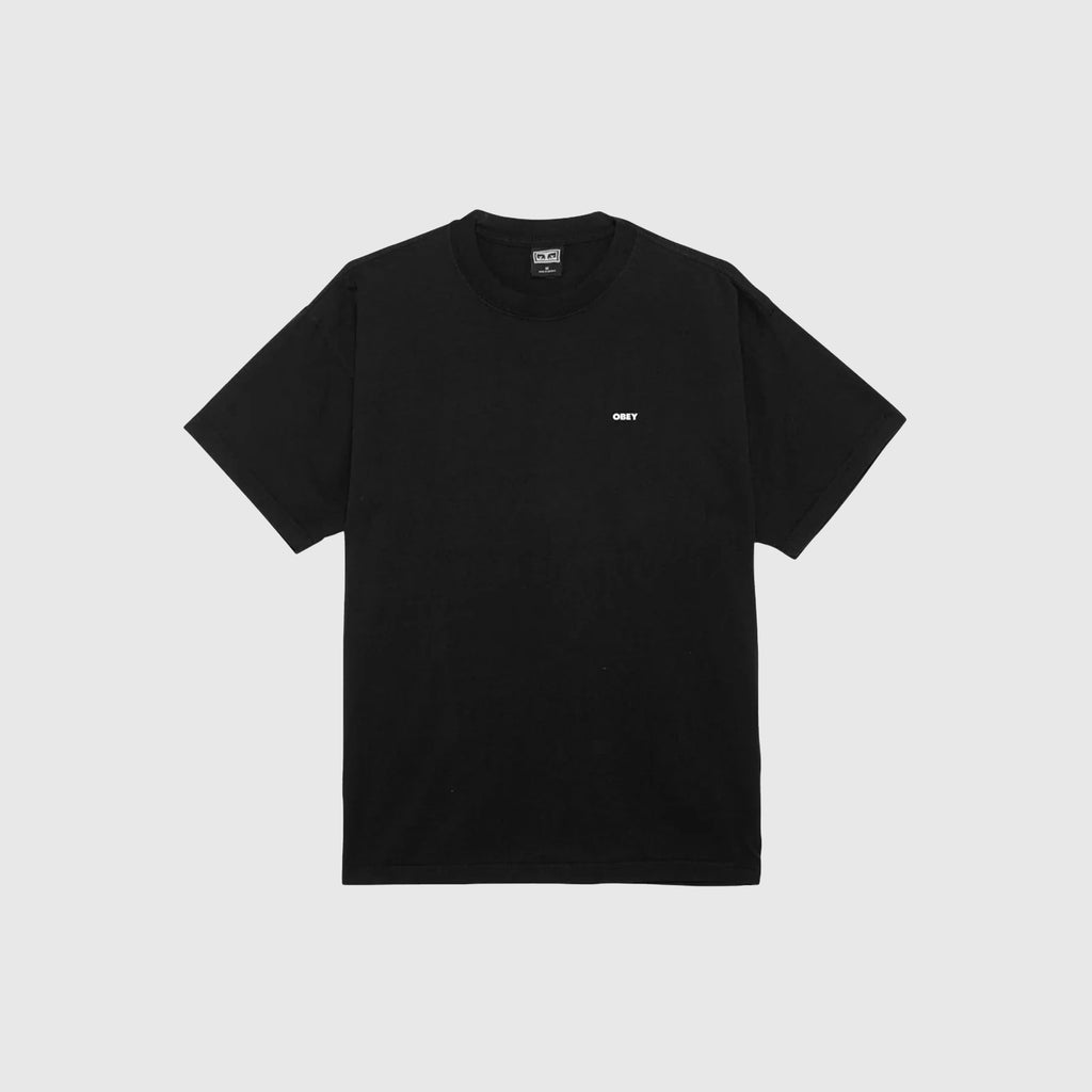 Obey Bold Icon Heavyweight Tee - Jet Black - Front