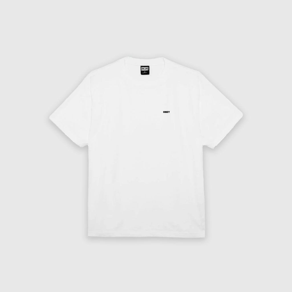 Obey Bold Icon Heavyweight Tee - White - Front