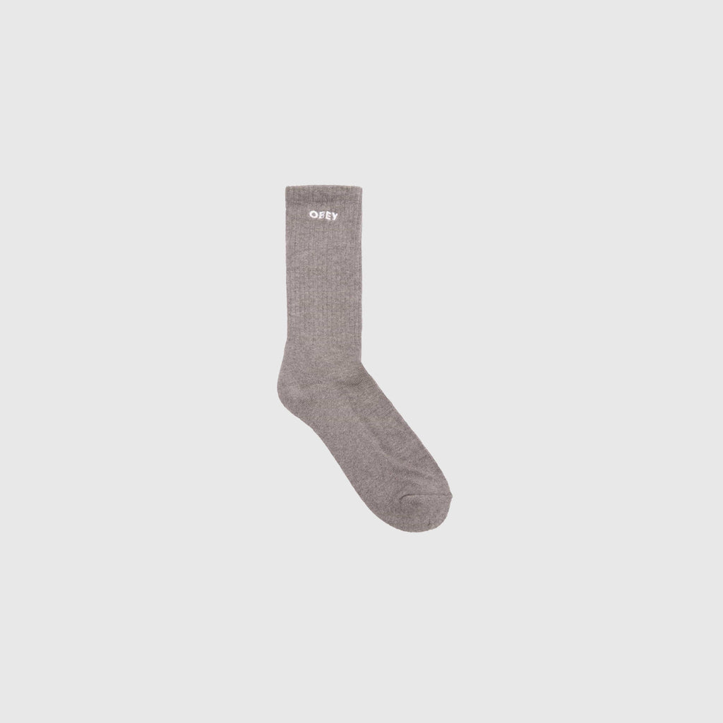 Obey Bold Socks - Ash Grey - Front