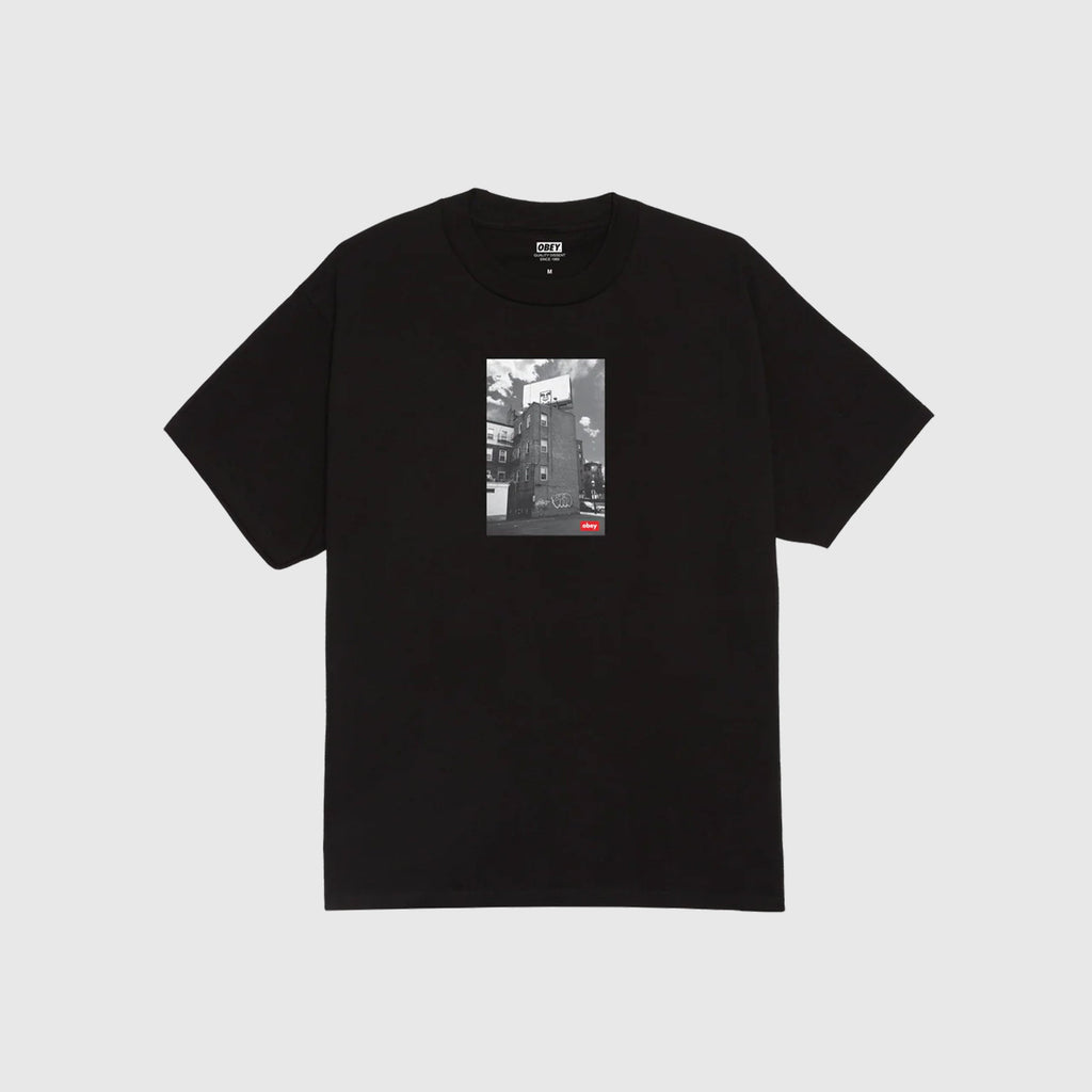 Obey Boston Billboard Tee - Black - Front