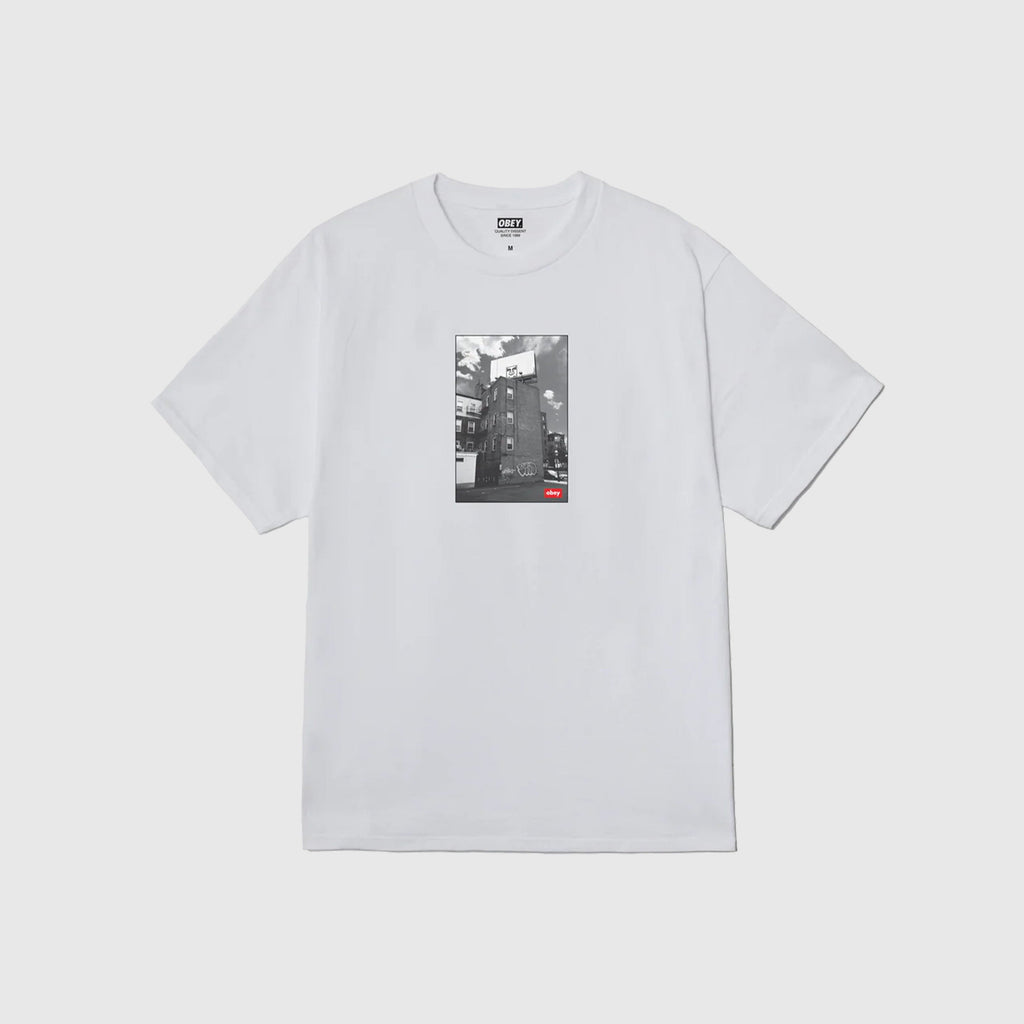 Obey Boston Billboard Tee - White - Front