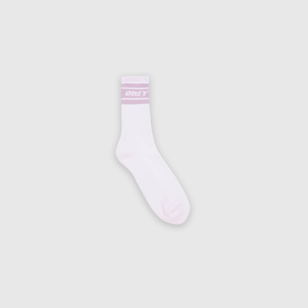 Obey Cooper II Socks - White / Orchid Petal