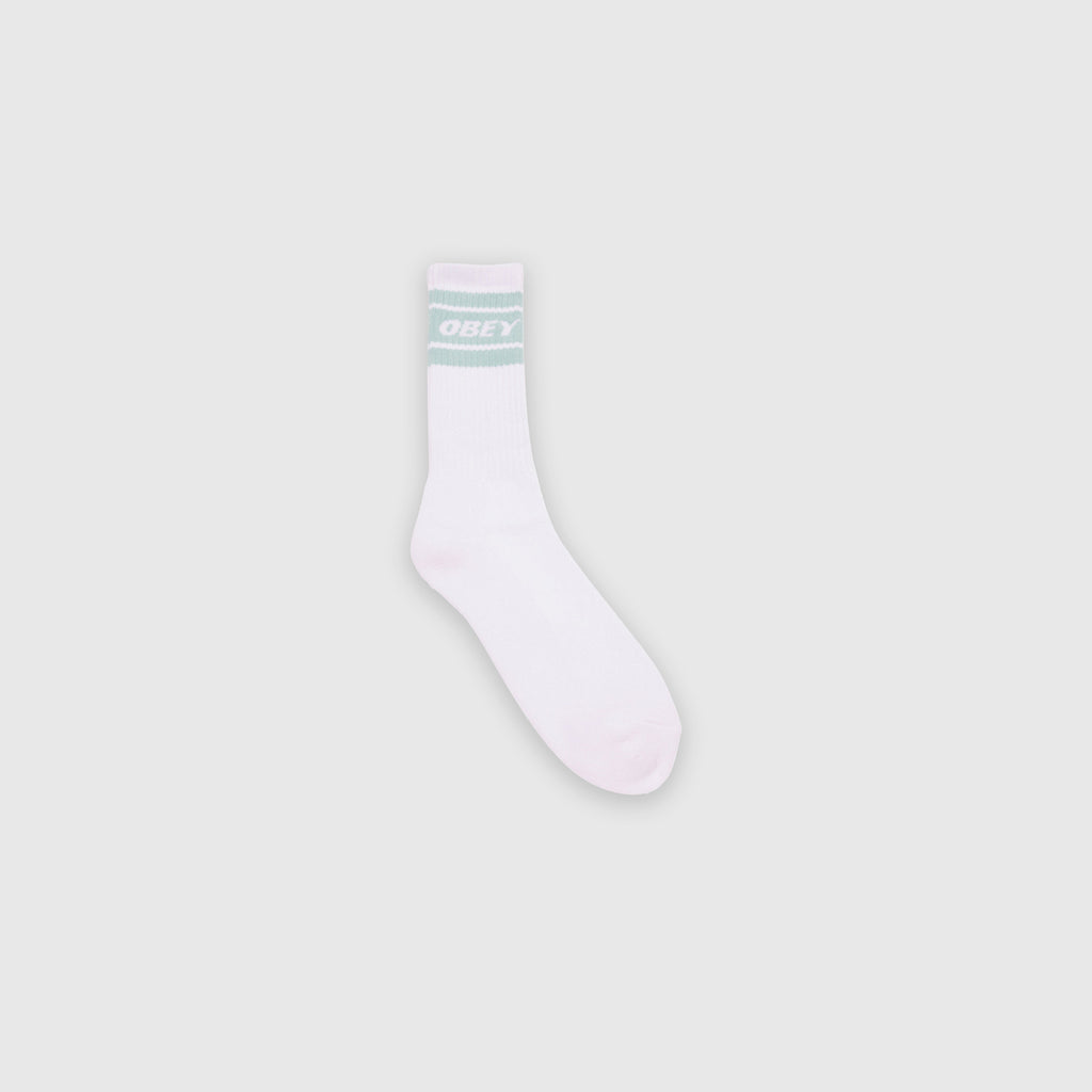 Obey Cooper II Socks - White / Surf Spray