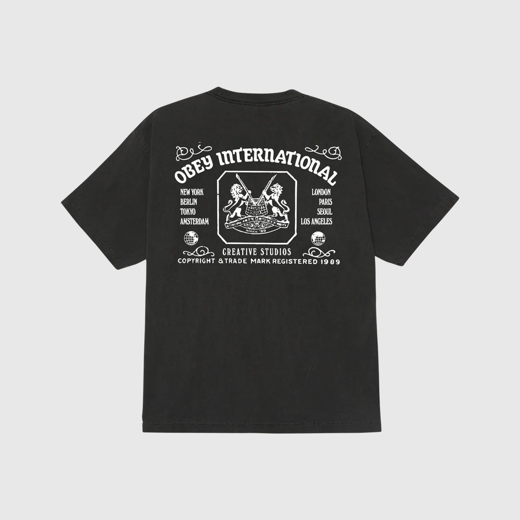 Obey Creative Studios Tee - Pigment Dusty Black - Back