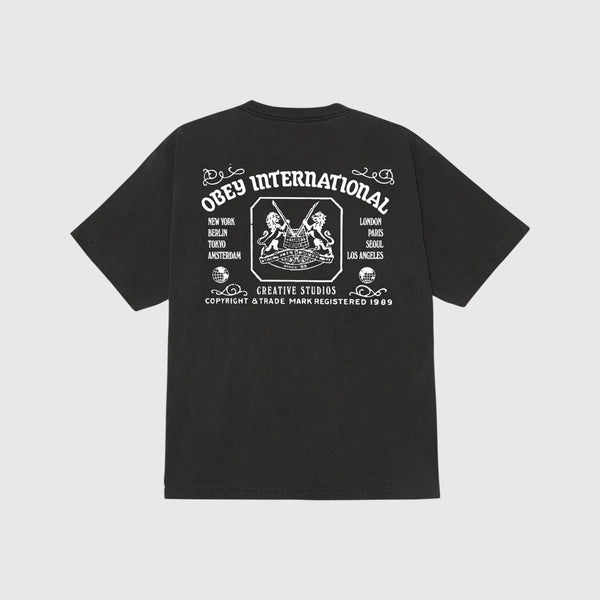 Obey Creative Studios Tee - Pigment Dusty Black - Back