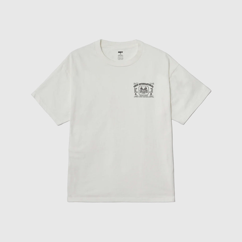 Obey Creative Studios Tee - Pigment Vintage White - Front