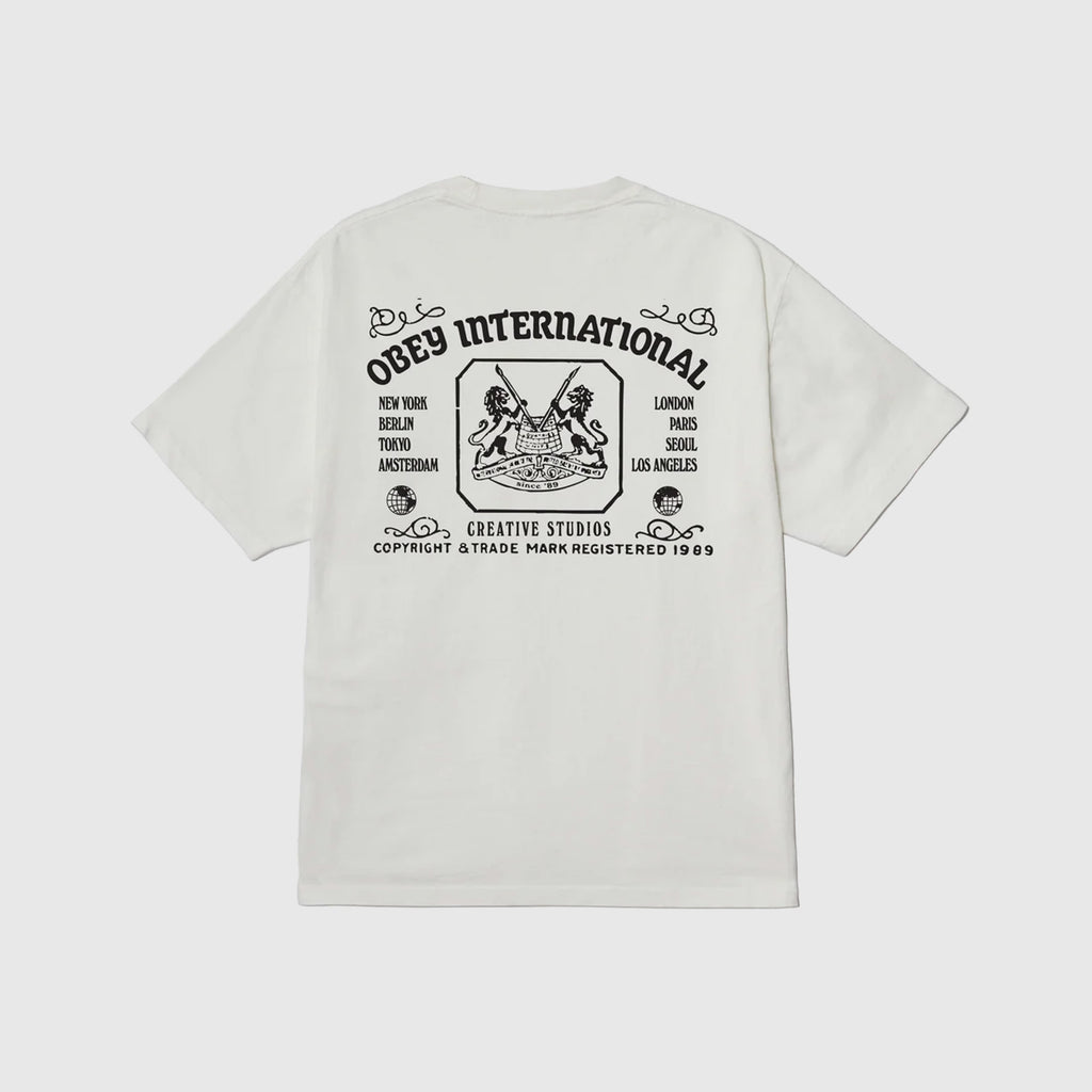 Obey Creative Studios Tee - Pigment Vintage White - Back