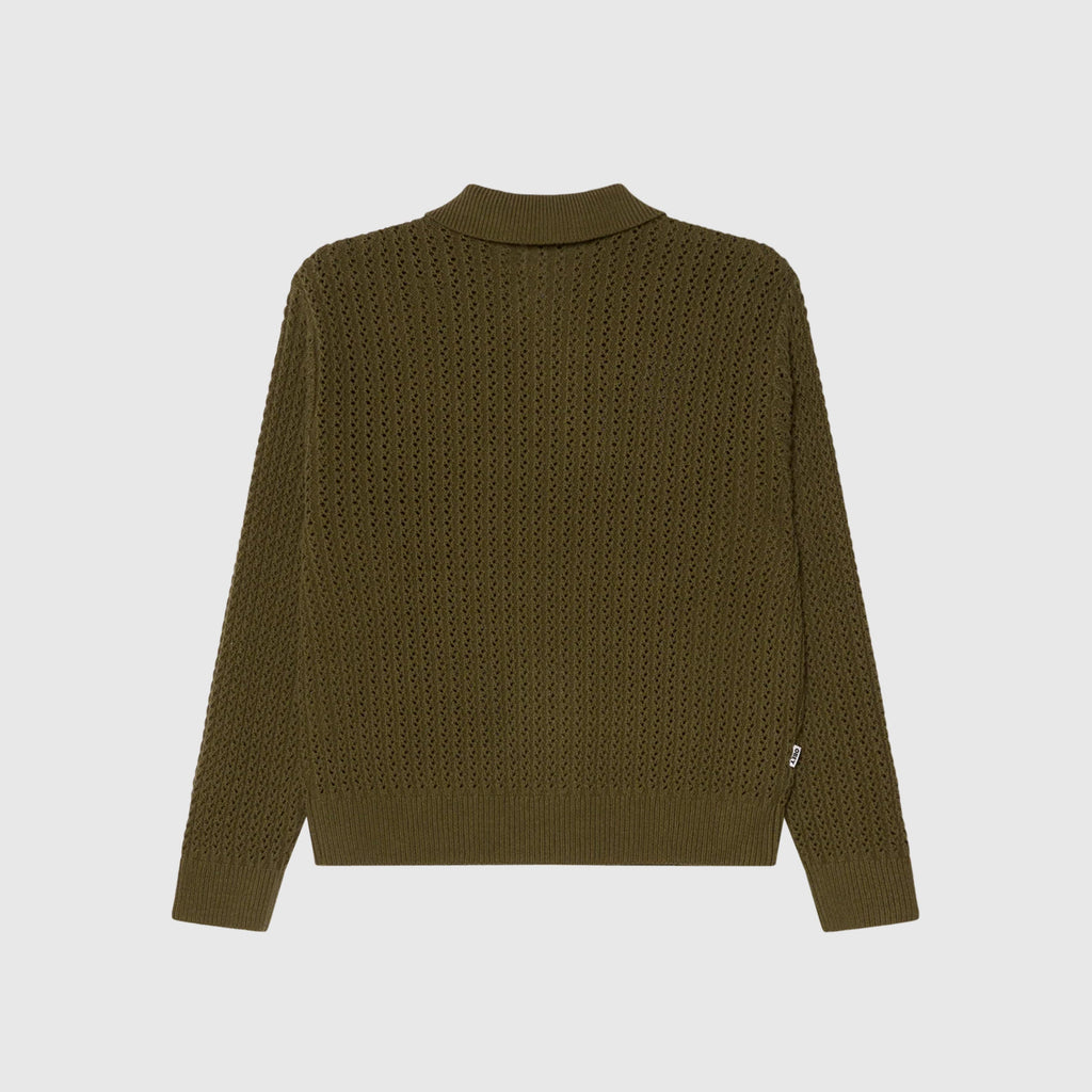 Obey Duane Polo Sweater - Tea Leaf - Back