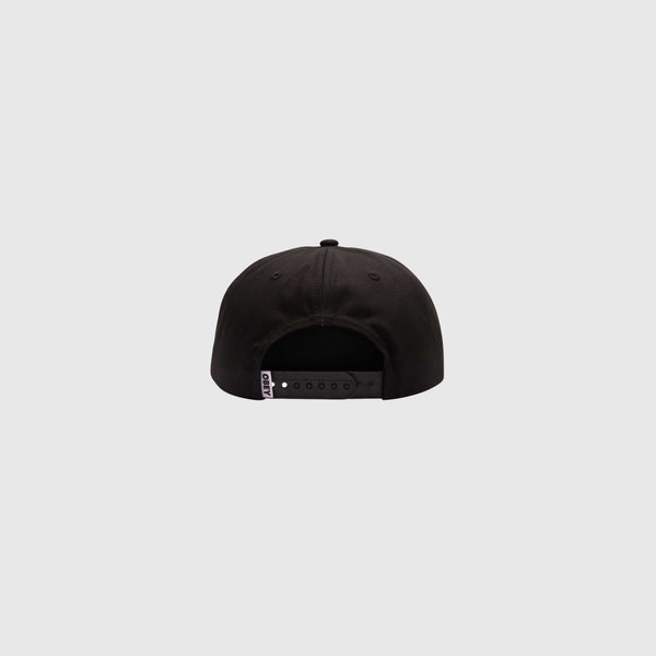 Obey Excellence 5 Panel Snap Back - Black - Back